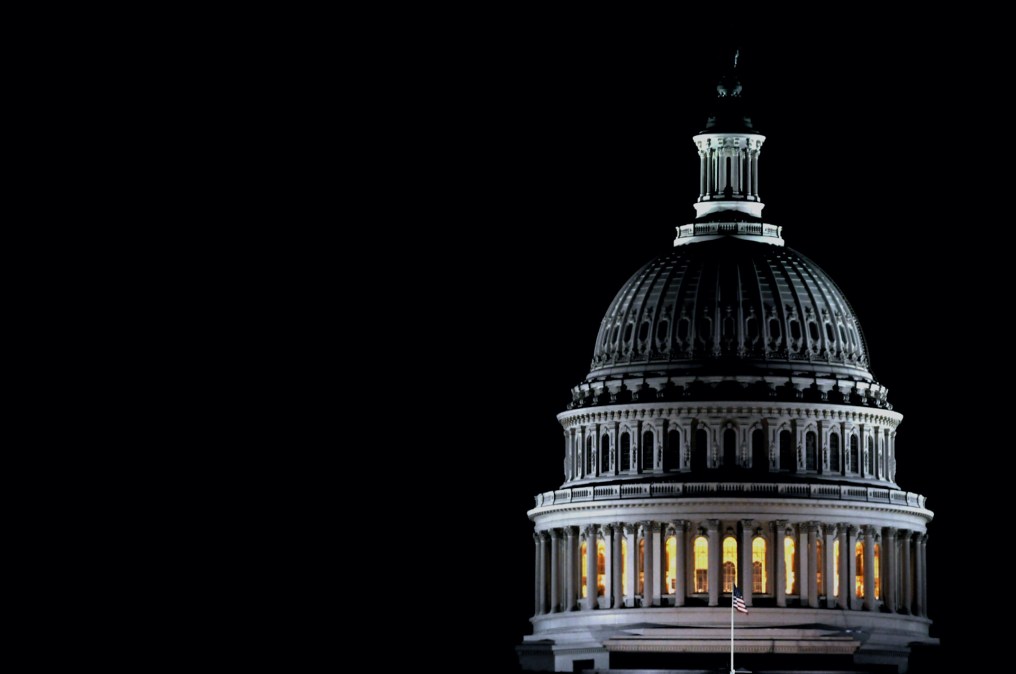 Dome of the U.S. Capitol by night