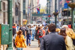 NYC street with people