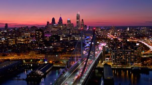 Philadelphia at night