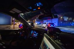 inside police car